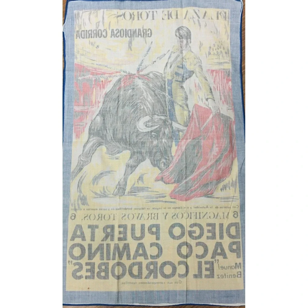 Matador Bull Fight Plaza Plaza De Toros Grandiosa Towel Wall Hanging Suvioneir